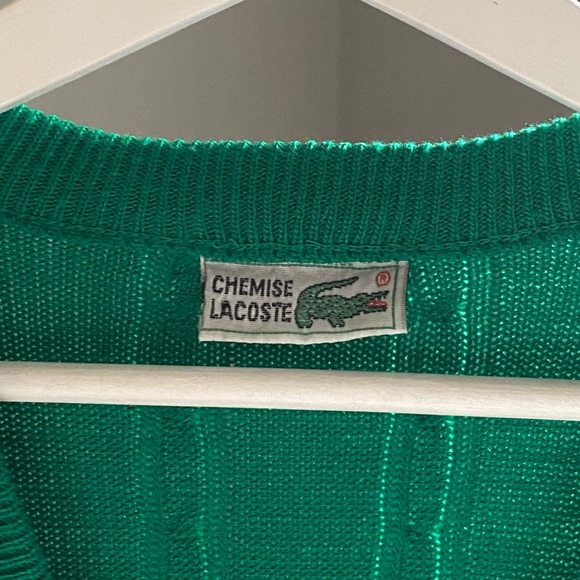 Lacoste- Vintage Green Sweater Vest - Picture 4 of 4
